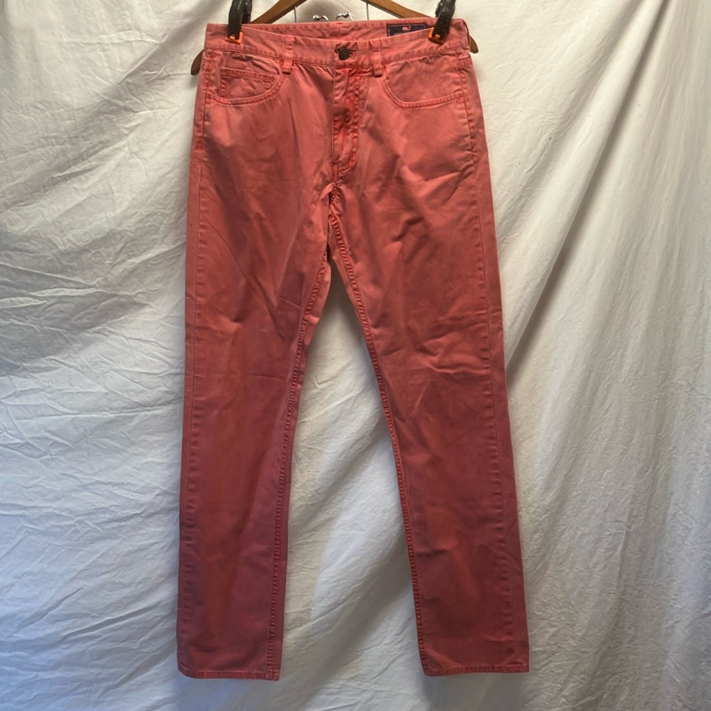 Vineyard Vines Men’s On The Go Pants Sailor Red Waist 30 Inseam 34